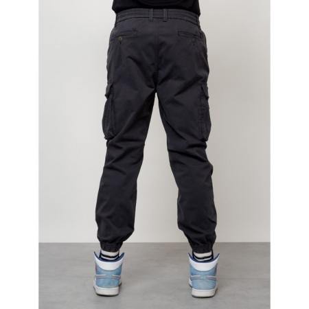 Cargo jeans men, size 44, dark gray color-3