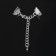 Build for tape (pair) 10mm, with a chain extension cord, silver color