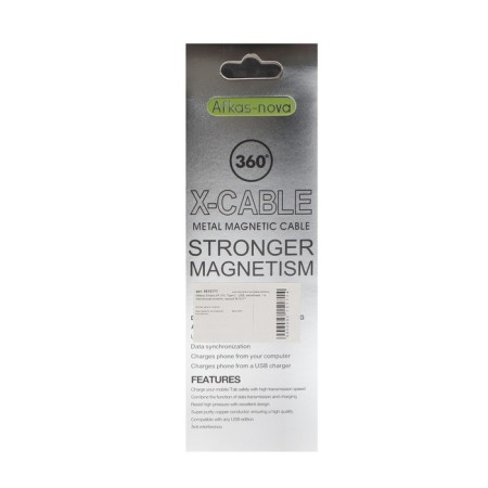 Eltronic AF-310, Type-C-USB, magnetic, 1 m, textile braid, black-4