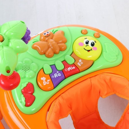 The walkers "Palma", 7 Silom. wheels, muses., toys, orange-1