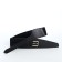 Women's belt, width 6 cm, buckle metal, black color