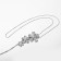 Piece "Flowers" with pearls, white color in silver, 70 cm