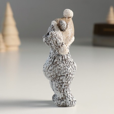 Souvenir Polystone "Bear in a head-header, stands" Gray mix 4.5x4x10.5 cm-4
