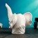 Kashpo - Vase "Elephant" White, 13x12x15cm