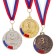 Prize medal 062 diam 5 cm. 2 place, tricolor. Color ser. With a ribbon