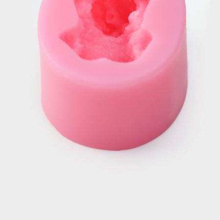 Mold Dolyana "Dog", silicone, 5.4 × 4.3 cm, pink color-2