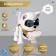 Robot Cat "Sherry" IQ Bot, interactive: sensory, light, sound, musical, dancing, on the battery, in Russian, gold