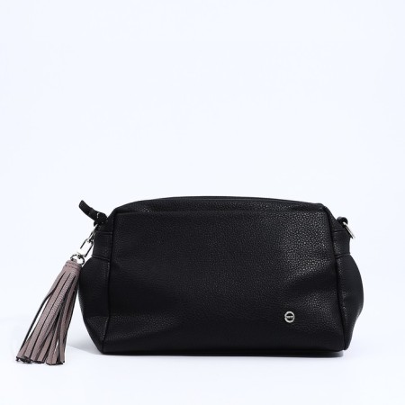 Richet Cross-Boda Bag, external pocket, 2 long belt, black color