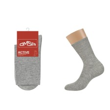 Носки женские OMSA ACTIVE с высокой резинкой, размер 35-38, цвет grigio melange