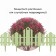 Decorative fence, 25 × 170 cm, 5 sections, plastic, light green, "wonderful garden"