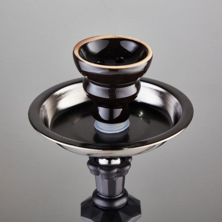 Hookah "Mosba", 51 cm, 1 pipe, black-1
