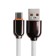 Type -C cable - USB, 6 A, PVC braid, 1 meter, white