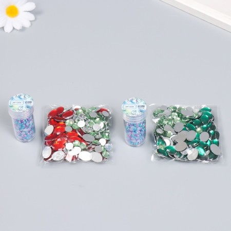 Decor "Purple-blue-blue" d = 4 mm 10 g 200 pcs 5x2.5 cm mix