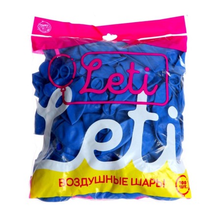 Latex ball 12 ", pastel, set 100 pcs., Blue color-3