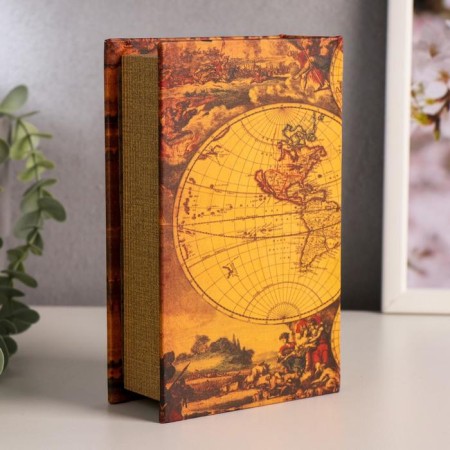 Safe-book wood "Geography" 17x11x5 cm-4