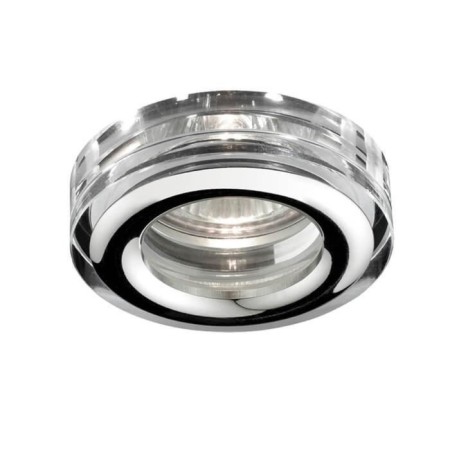 Built -in lamp Novotech, 50 W, Gx5.3, 12 V, 65x65 mm, d = 65 mm, color chromium
