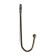 Hook furniture tundra TKO012, one -rod, bronze, 50 pcs