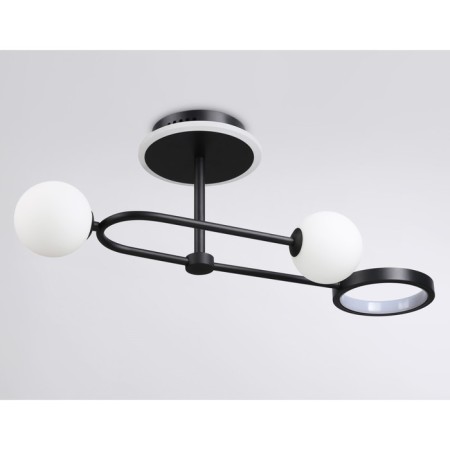 LED ceiling LED with a change of lamp and control panel Ambrella Light, Linetech, FL666223, G9, 29 W, 2175LUM, 3000-6400K, Black Black, White matte-6