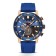 Men's watch, D-4.6 cm, with chronograph, 3 atm, luminous, blue