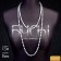 Carnival beads for pearls, 1.5 m, 8 mm, gray color