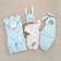 Set for discharge Winter Kinderlitto "Rabbit", 6 items, height 56-62 cm, blue color
