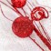 Decor "Brill" branch with balls curls, d-3 cm 66 cm, mix