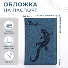 Cover for passport, blue color