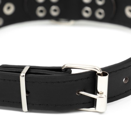 Collar "Sirius", leatherette with rivets, 56 x 3 cm, Osh 42-52, black-2