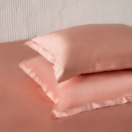 KIA pillowcase set, size 70x70 cm, beige pink color, 2 pcs-1