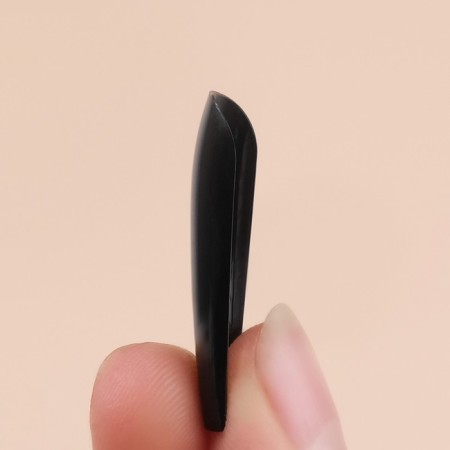 Patching nails, 24 pcs, ballerina shape, black color-5