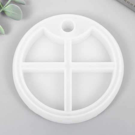 Mold Silicon "Casket Round - Middle Yurus" 10.8x10.8x2.7 cm