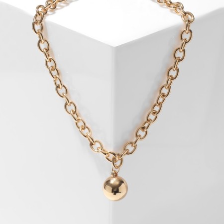 Necklace "chain" ball, color gold, l = 35 cm