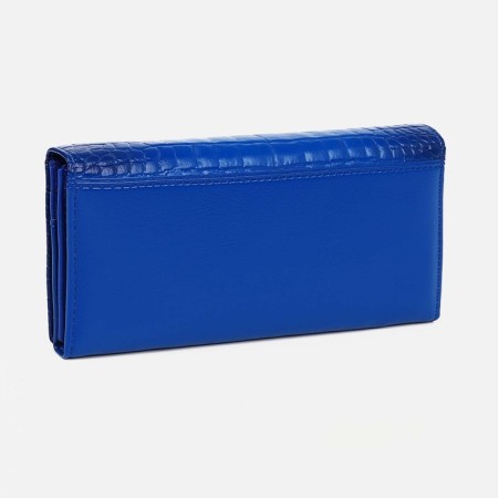 Women's wallet on magnets, blue color-1