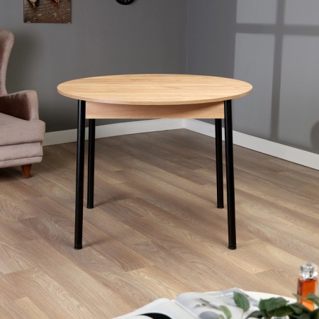 Round kitchen center, 1000x1000x750, oak craft gold-1
