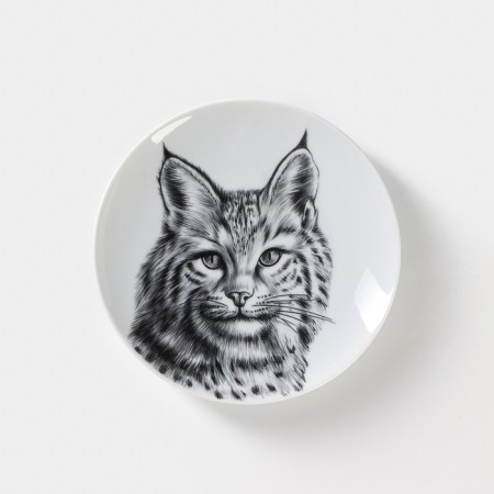 Porcelain plate "Lynx", D = 17.5 cm, white