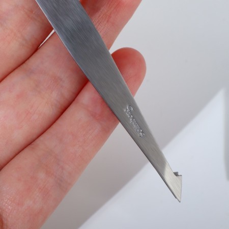 Pinzet begged, 9.5 cm, on blist, silver color, 22dk-5