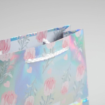 Gift holographic package, packaging, “Happy”, 15 x 12 x 5.5 cm-2
