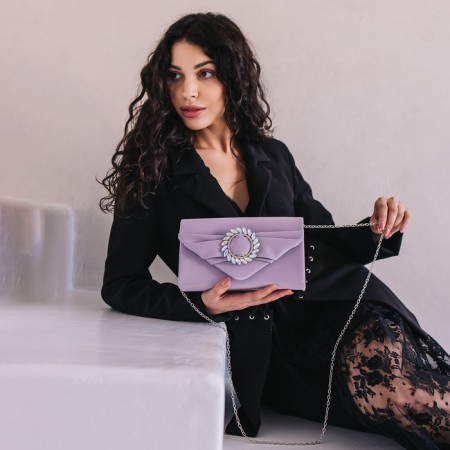 Female bag on a magnet, lilac color-8