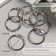 Rings for creativity (for photo albums) "gold/silver" int. D = 2.5 cm external. D = 3 cm set 10 pcs