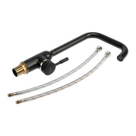 Kitchen mixer Zein ZF-012, with high pounds, cartridge ceramics 40 mm, brass, black-8