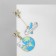 Emall earrings “Around the world” Aircraft and globe, colored in gold