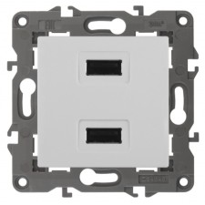 USB charger device, 230V/5V-2100MA, IP20, era Elegance, white