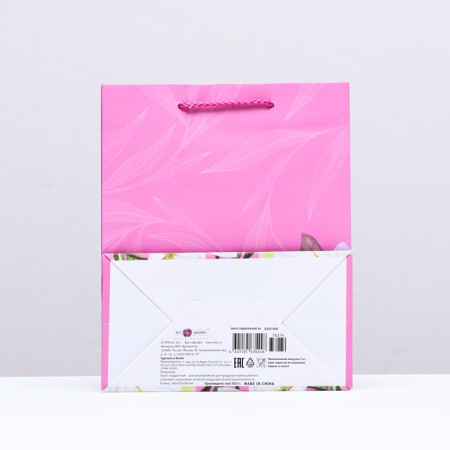 Gift package "Flower mood", pink, 18 x 22.3 x 10 cm-1