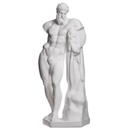 Gypsum figure Hercules statue, 27.5 x 27.5 x 74 cm