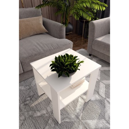 Journal table, 500 × 450 × 473 mm, color white shag.-1