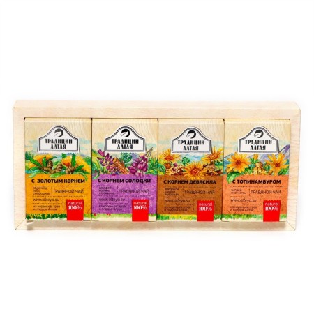 Gift set of herbal teas Golden Collection, 4*50 g-3