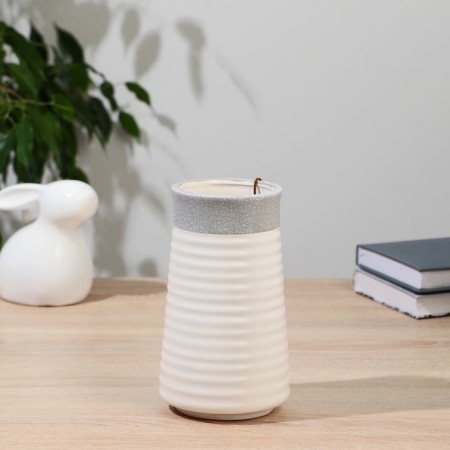 VAZ Ceramics "Liam" Nature, D-8.5x10 cm H-18 cm, white-gray-1