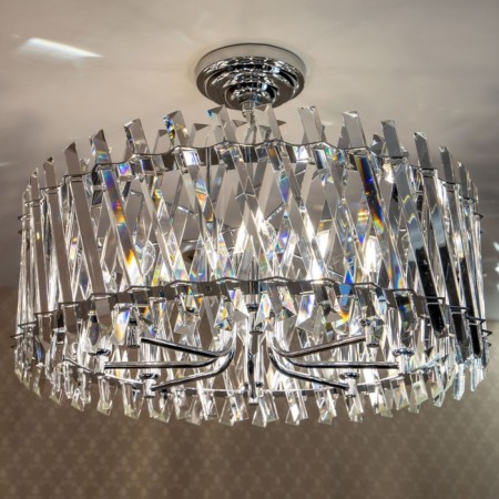 Suspendor Lamp Citilux "Ingvar" CL334281, 60x60x45 cm, 8x60W, E14, Gray Color-6
