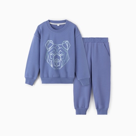 Set for a boy (jumper, trousers), blue color, height 116 cm