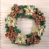 New Year's wreath D-40 cm "Bright fairy tale" bows with berries voluminous flowers